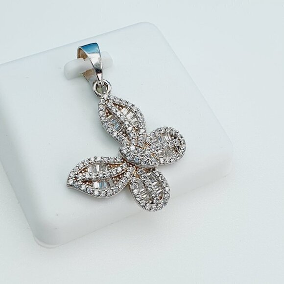Jewelry - - "925 Sterling Silver Cubic Zirconia Pendant, UU1P6A6032
